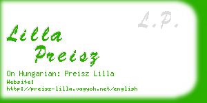 lilla preisz business card